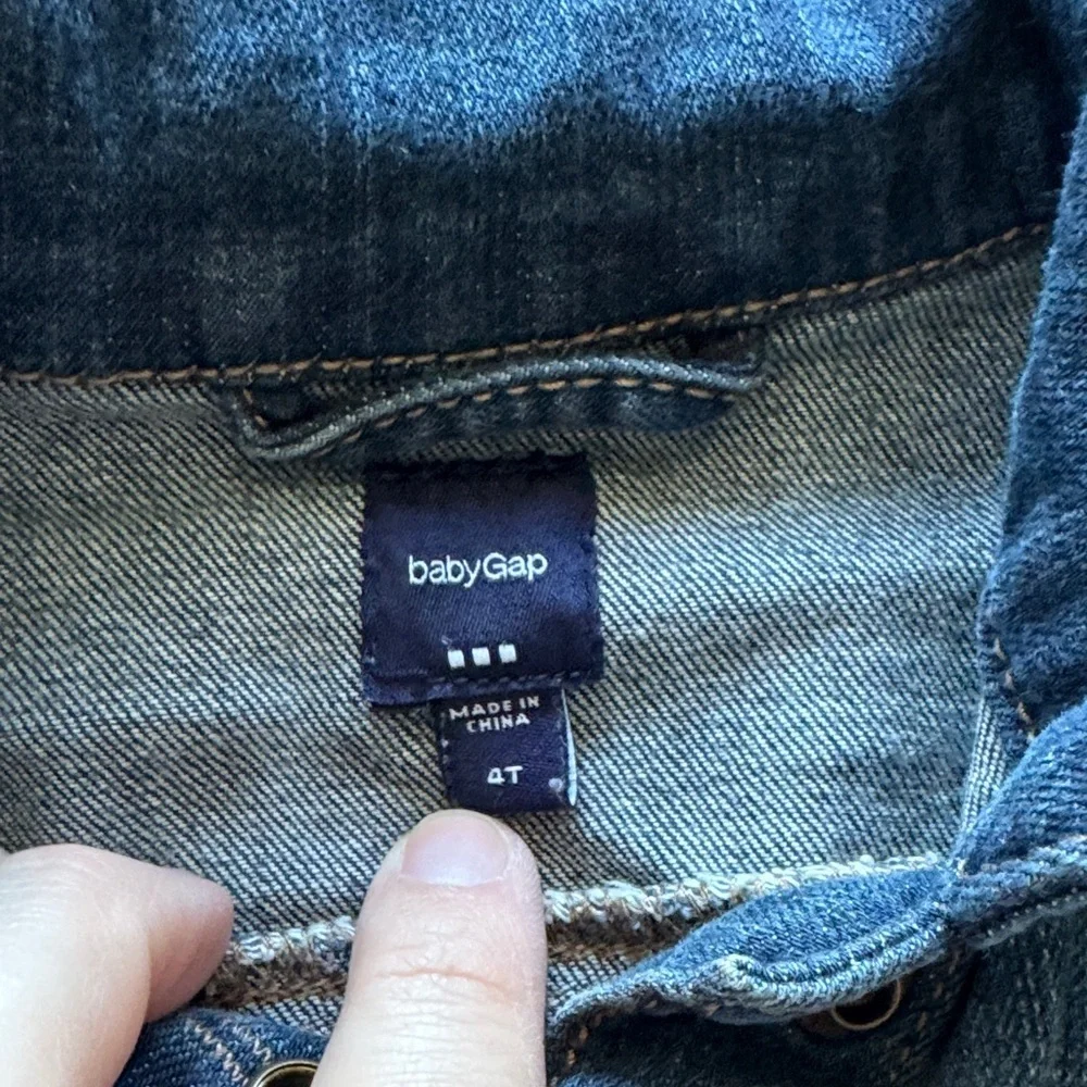 GAP Kids Dark Blue Denim Jacket with Button Front